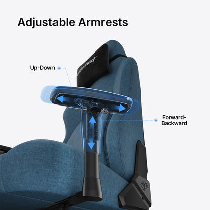 Phantom 4 Ergonomic Gaming Chair | Blue | Large | Linen Fabric