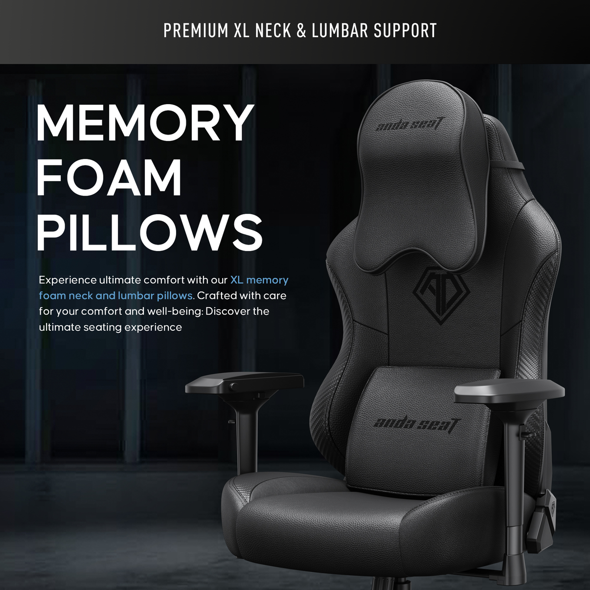 AndaSeat Gravity Premium Gaming Chair, Black, product image 2