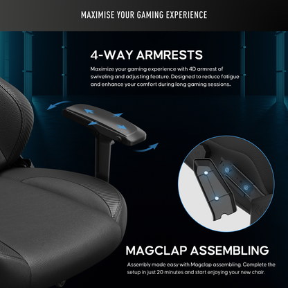 AndaSeat Gravity Premium Gaming Chair, Black, product image 3