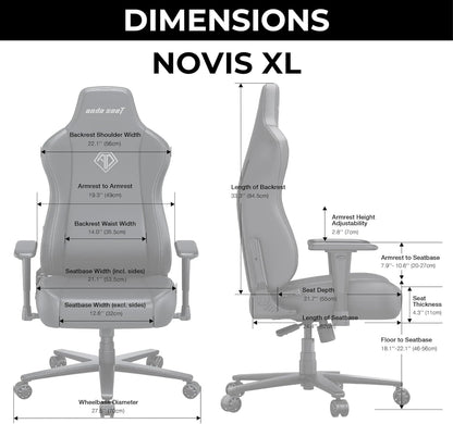 AndaSeat Novis Ultra Gaming Chair, Black, product image 11