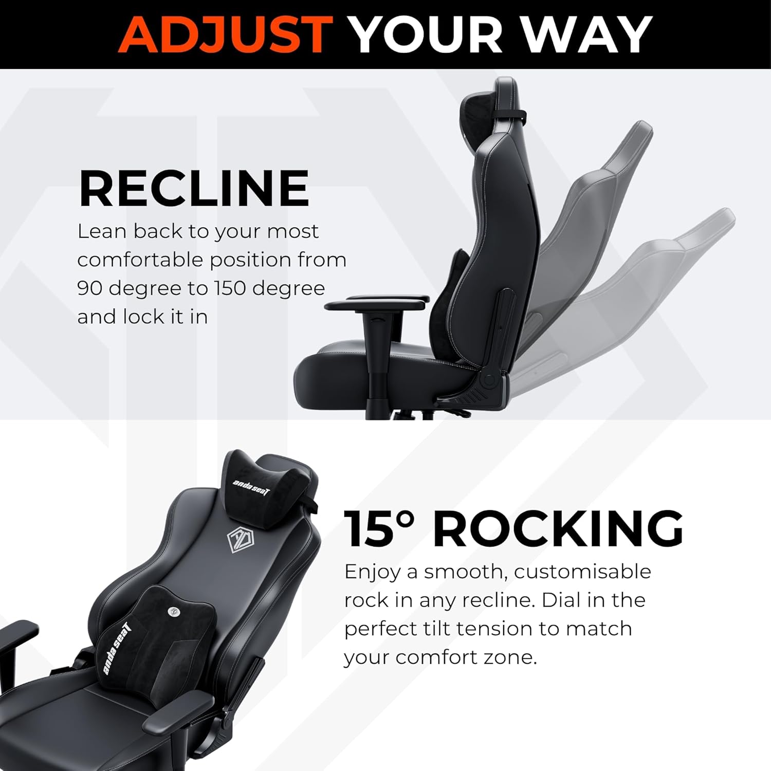 AndaSeat Novis Ultra Gaming Chair, Black, product image 5