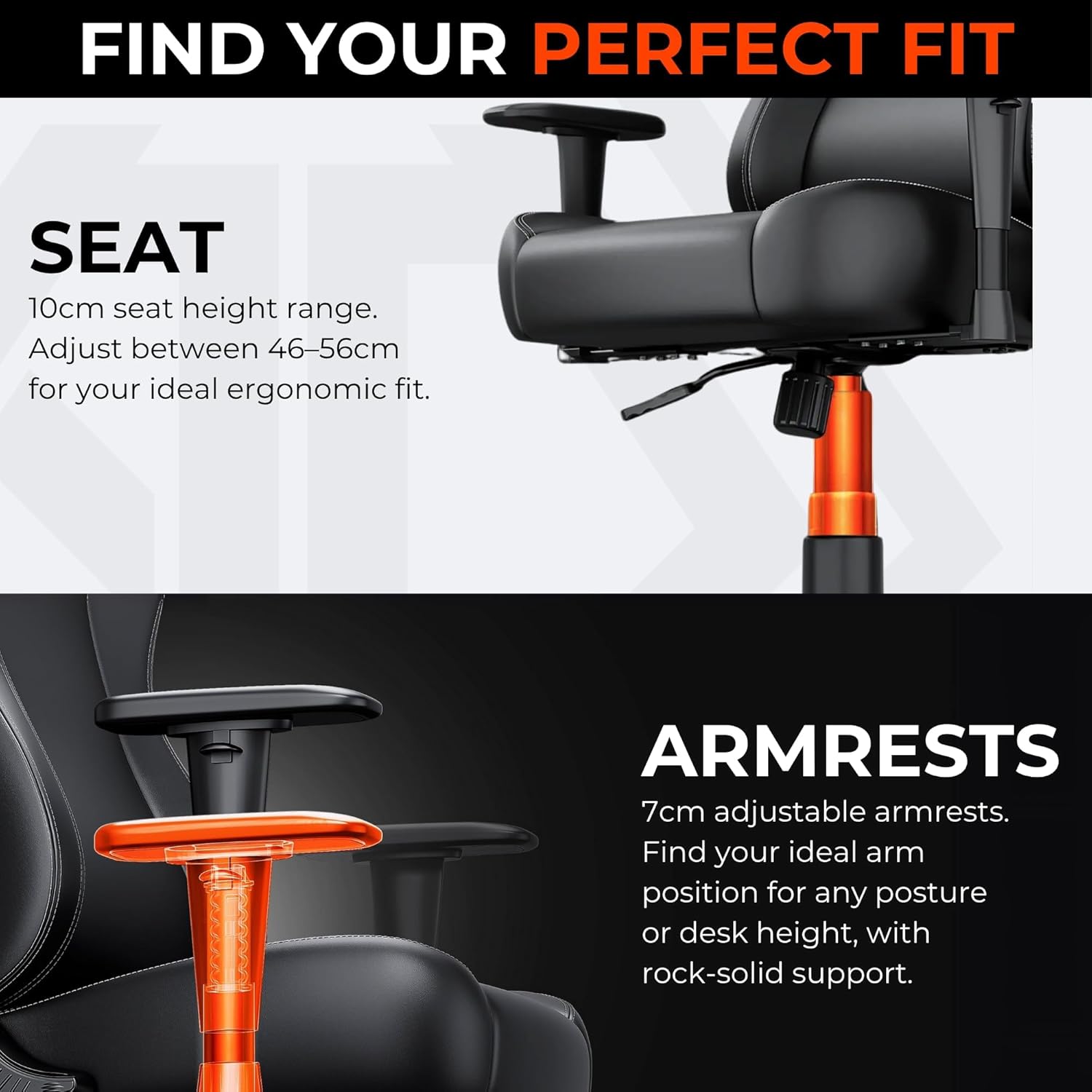 AndaSeat Novis Ultra Gaming Chair, Black, product image 6
